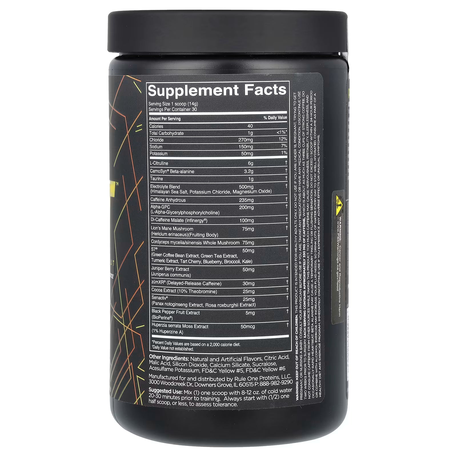 Rule1 Pre Lift 30 serve | Blue Raspberry | Orange Pineapple| Snow Cone | Fruit Punch | Mandarin Mango | Star pop|