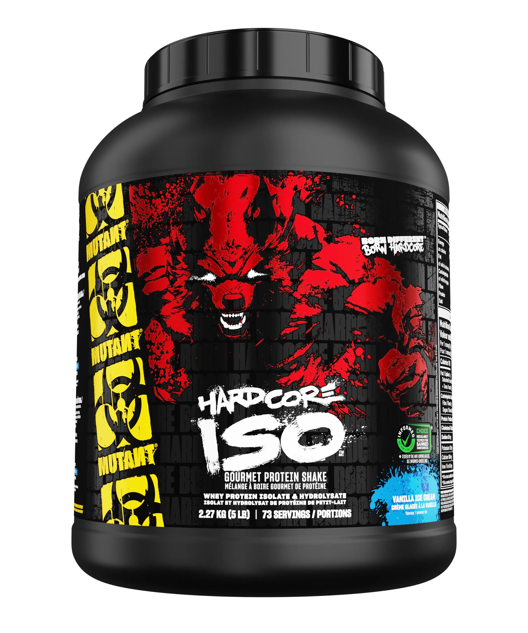 MUTANT HARDCORE ISO |hardcore protein formula - whey protein Isolate powder - Triple Chocolate, Vanilla Ice Cream, Cookies & Cream - 2.27 kg