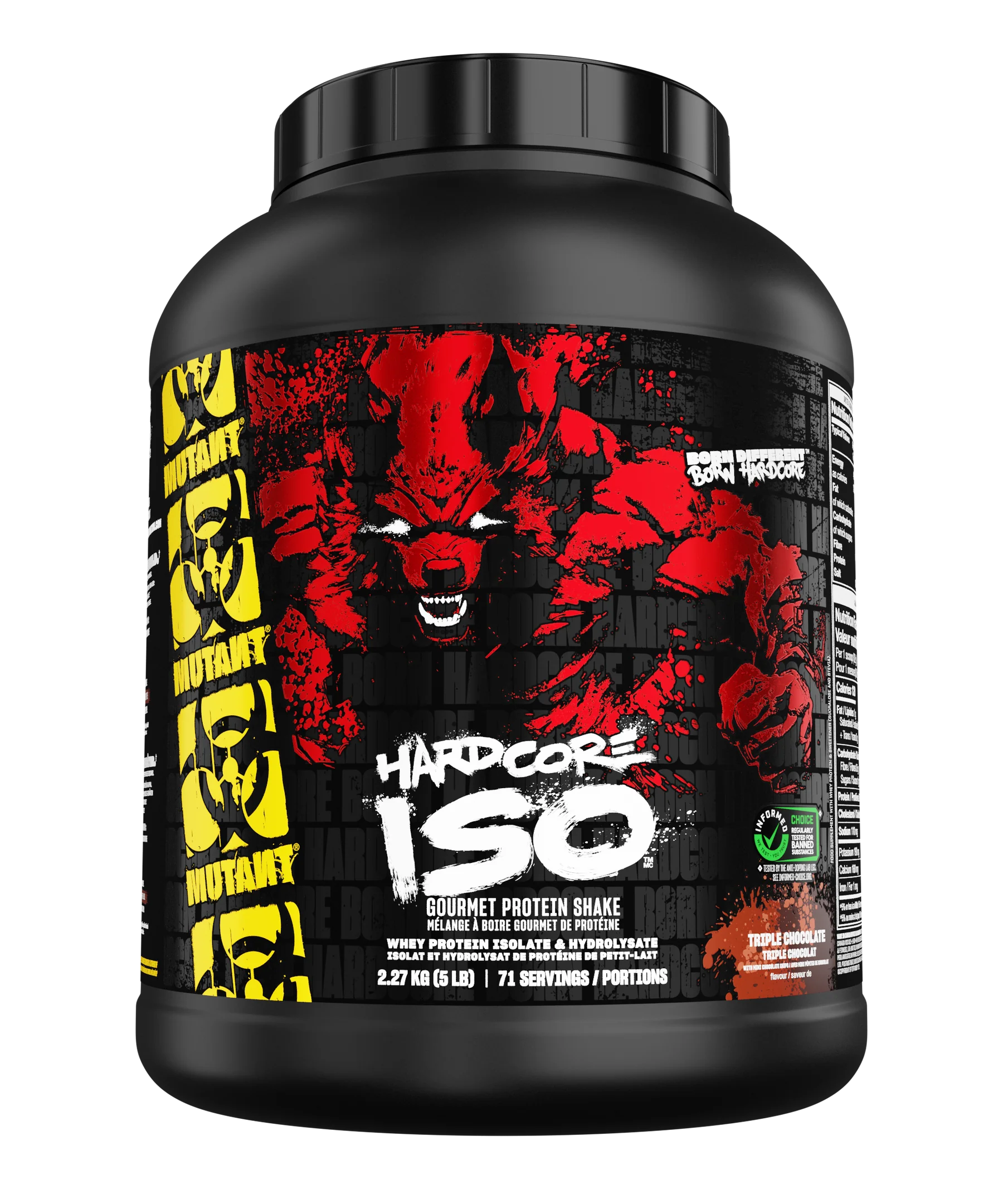 MUTANT HARDCORE ISO |hardcore protein formula - whey protein Isolate powder - Triple Chocolate, Vanilla Ice Cream, Cookies & Cream - 2.27 kg