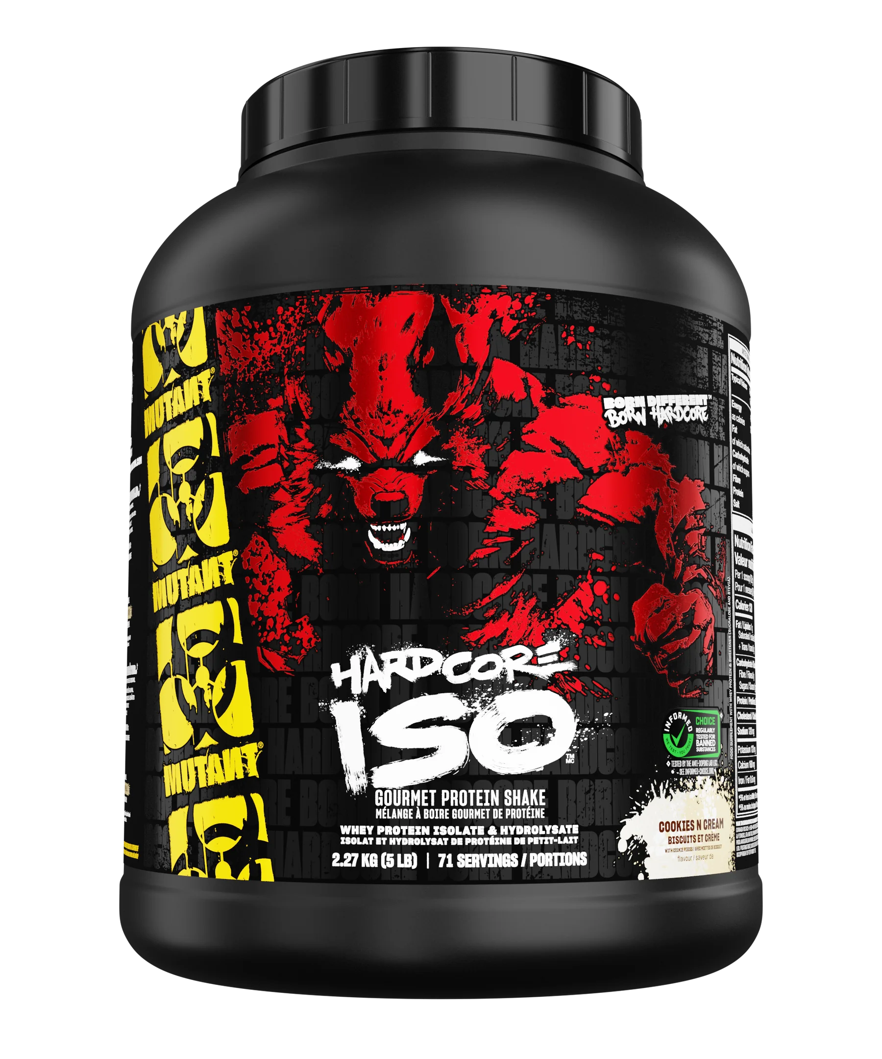 MUTANT HARDCORE ISO |hardcore protein formula - whey protein Isolate powder - Triple Chocolate, Vanilla Ice Cream, Cookies & Cream - 2.27 kg