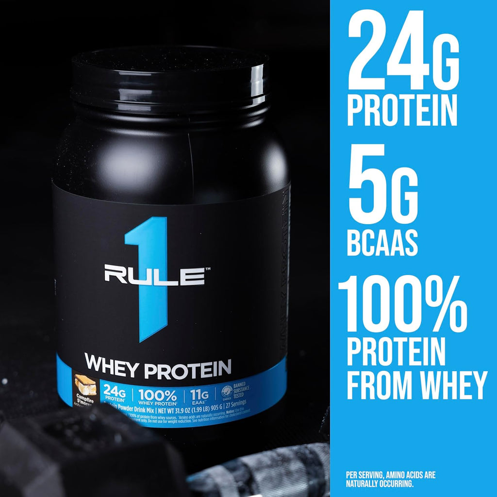 R1 Whey Blend 2lbs Chocolate Fudge, Pistachio Ice Cream.