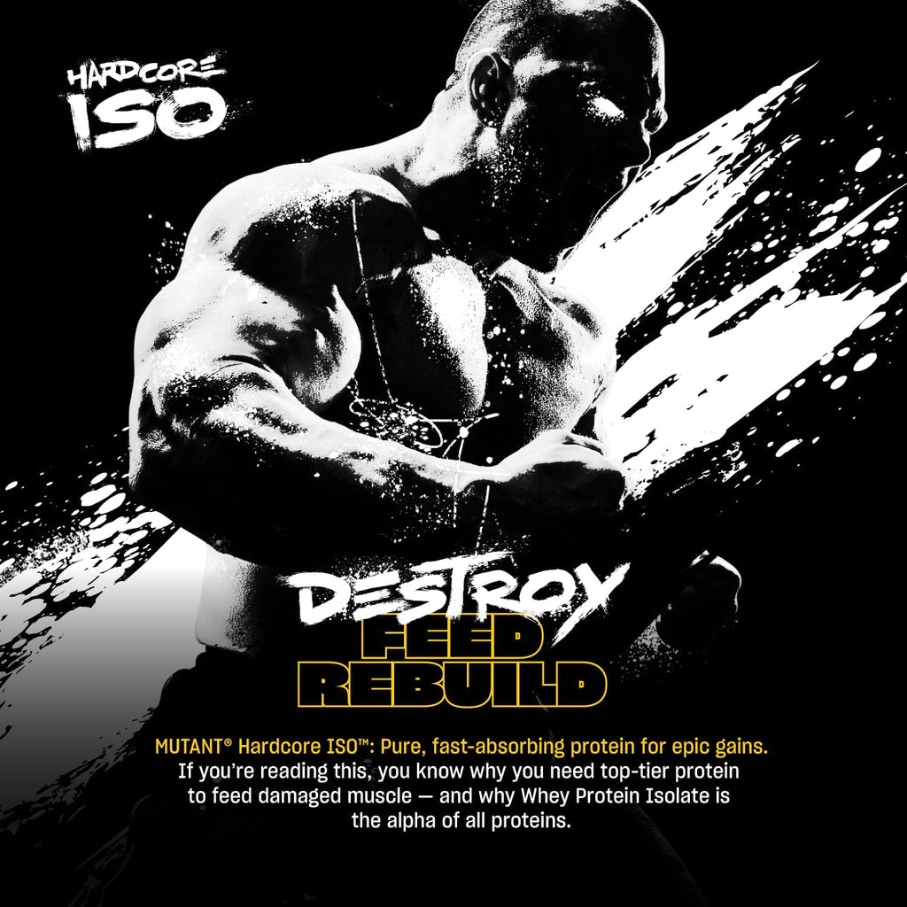 MUTANT HARDCORE ISO |hardcore protein formula - whey protein Isolate powder - Triple Chocolate, Vanilla Ice Cream, Cookies & Cream - 2.27 kg