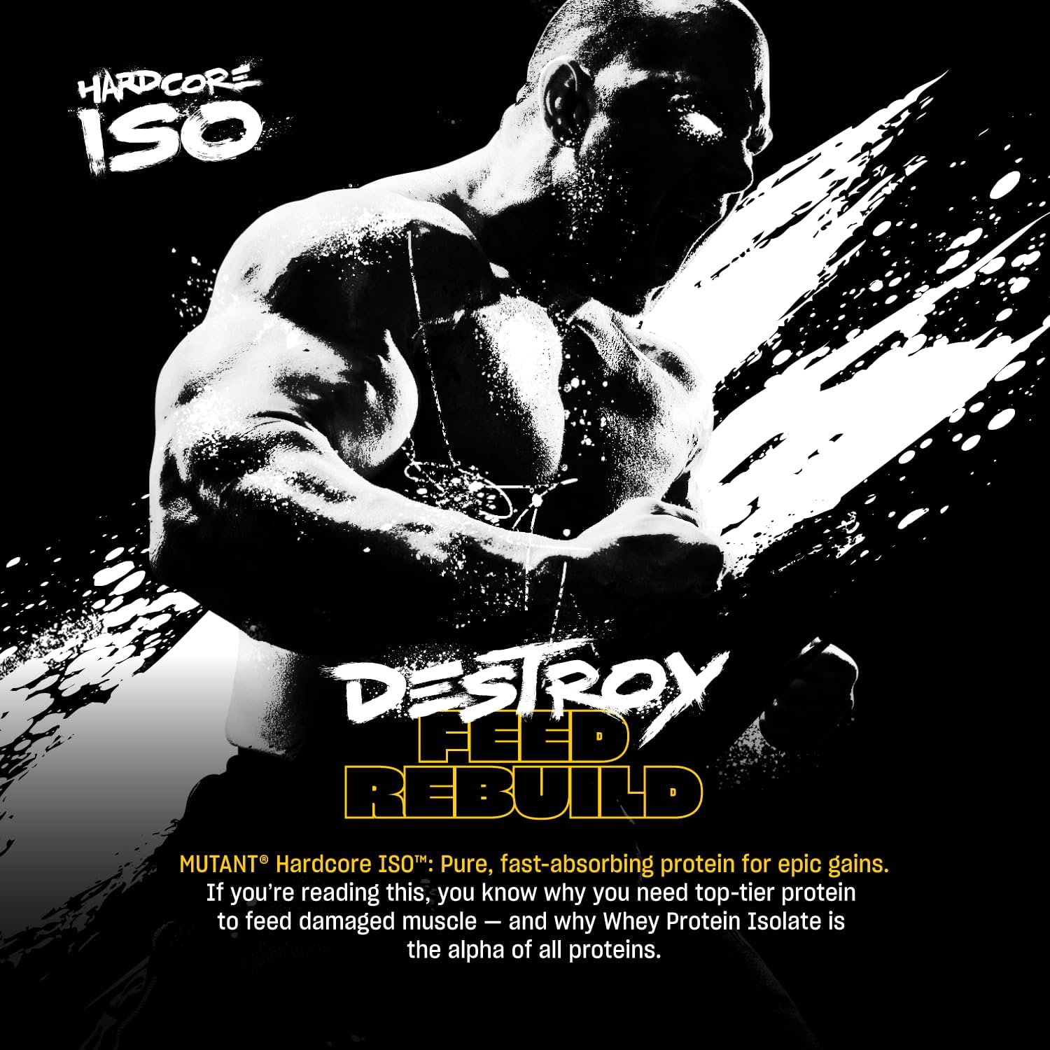 MUTANT HARDCORE ISO |hardcore protein formula - whey protein Isolate powder - Triple Chocolate, Vanilla Ice Cream, Cookies & Cream - 2.27 kg