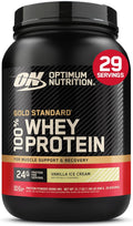 Optimum Nutrition Gold Standard 100% Whey Protein Powder, Vanilla Ice Cream, Delicious Strawberry,  Double Rich Chocolate, Chocolate Malt 2LB, Packaging May Vary