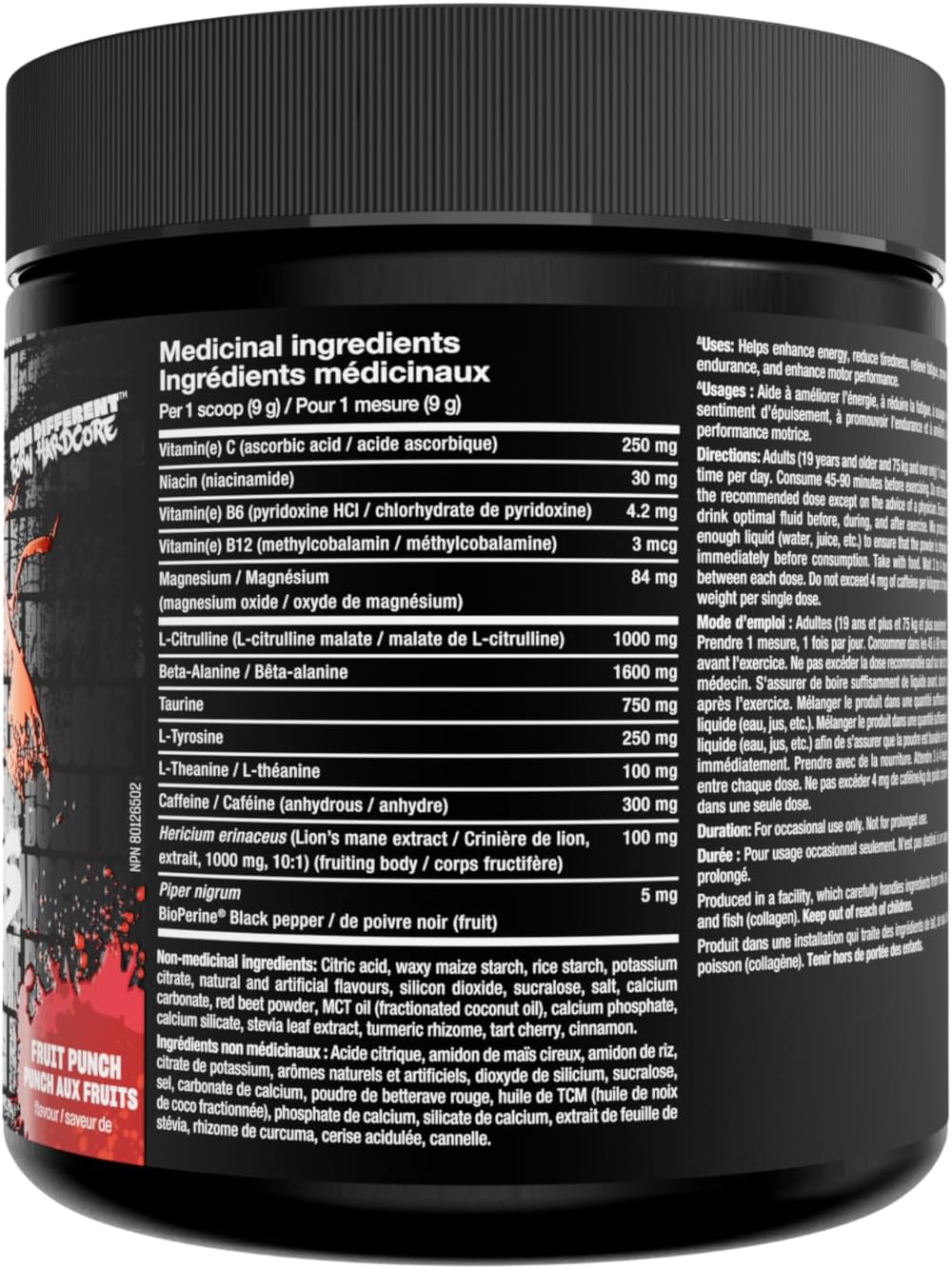 MUTANT MADNESS | Ultra-Concentrated Pre-Workout Supplement | 360mg Caffeine, 4g Pump & Performance Blend, Beta-Alanine, Energy & Focus| 30 serve | 270g | Fruit Punch | Blue Raspberry | Lemonade