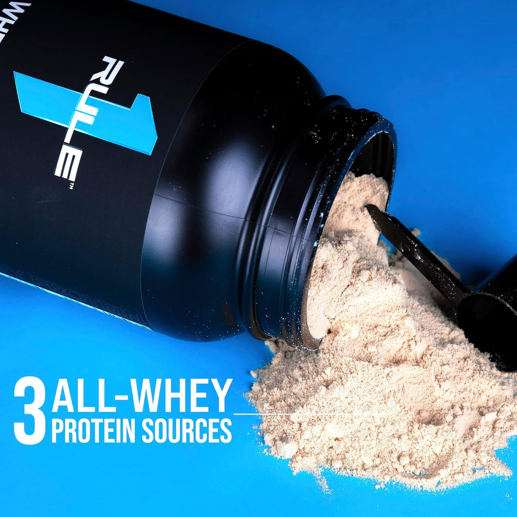 R1 Whey Blend 2lbs Chocolate Fudge, Pistachio Ice Cream.