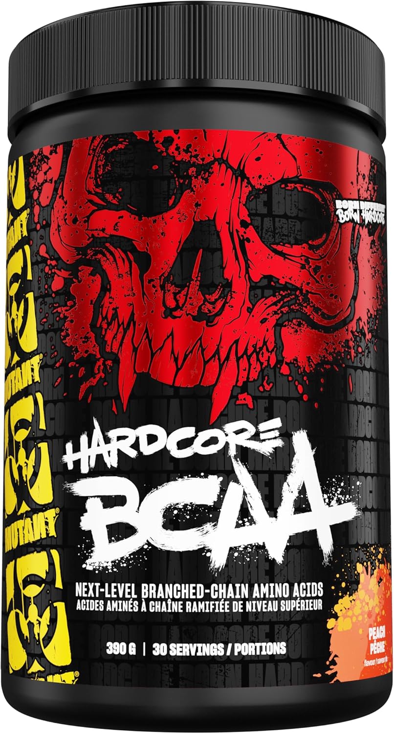 MUTANT HARDCORE BCAA - Pre, Intra or Post Workout – BCAA next level branched-chain Amino Acids Supplement – Hydration + Recovery - 30 serving - Peach | Blue Raspberry | Fruit Punch