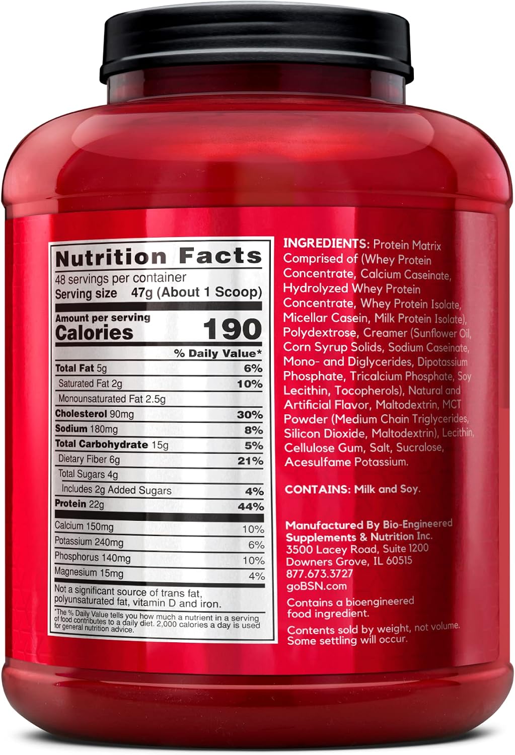BSN SYNTHA-6 Whey Protein Powder, Micellar Casein, Milk Protein Isolate, Chocolate Milkshake, 48 Servings (Packaging May Vary) , 5 LB
