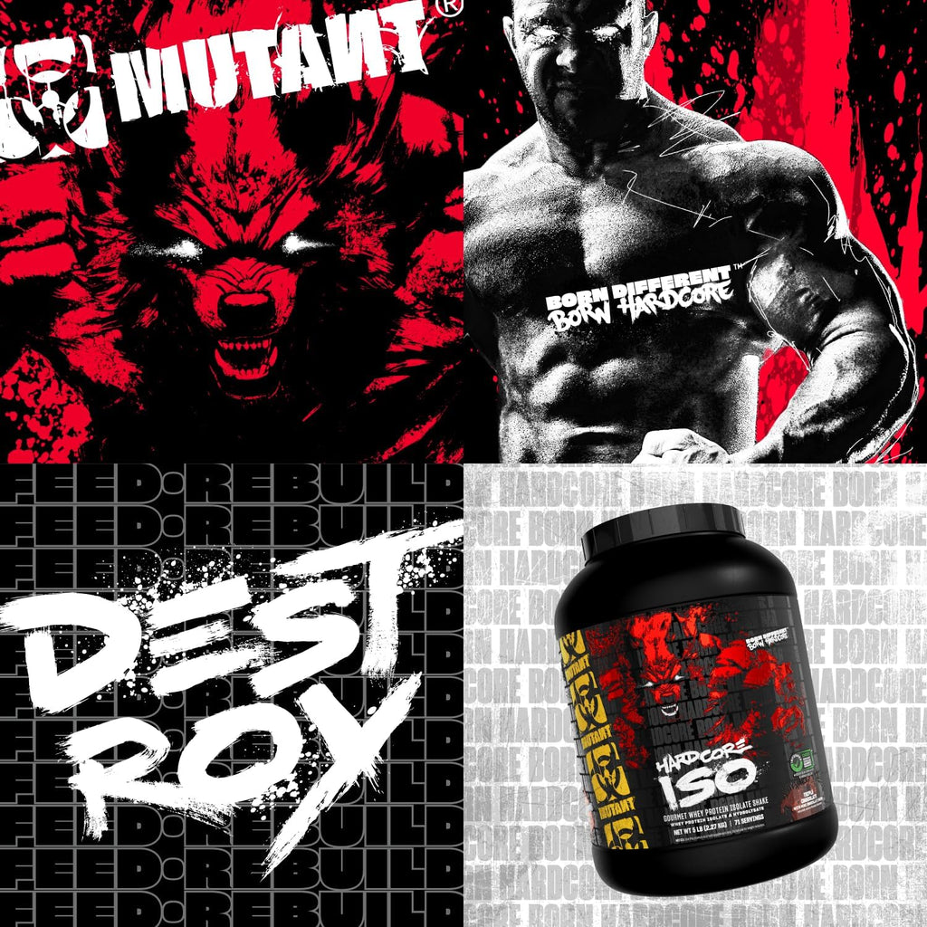 MUTANT HARDCORE ISO |hardcore protein formula - whey protein Isolate powder - Triple Chocolate, Vanilla Ice Cream, Cookies & Cream - 2.27 kg