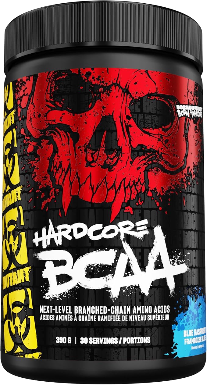 MUTANT HARDCORE BCAA - Pre, Intra or Post Workout – BCAA next level branched-chain Amino Acids Supplement – Hydration + Recovery - 30 serving - Peach | Blue Raspberry | Fruit Punch