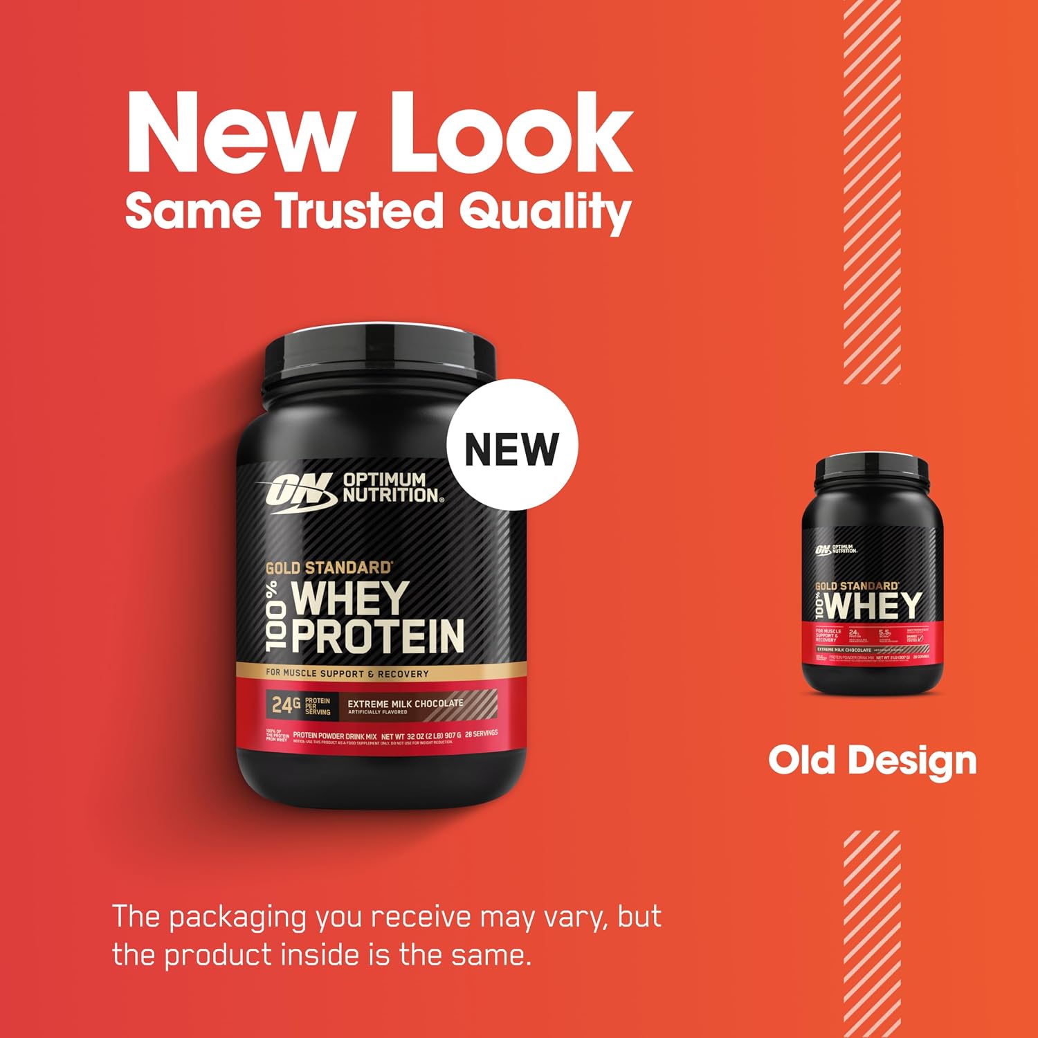 Optimum Nutrition Gold Standard 100% Whey Protein Powder, Vanilla Ice Cream, Delicious Strawberry,  Double Rich Chocolate, Chocolate Malt 2LB, Packaging May Vary