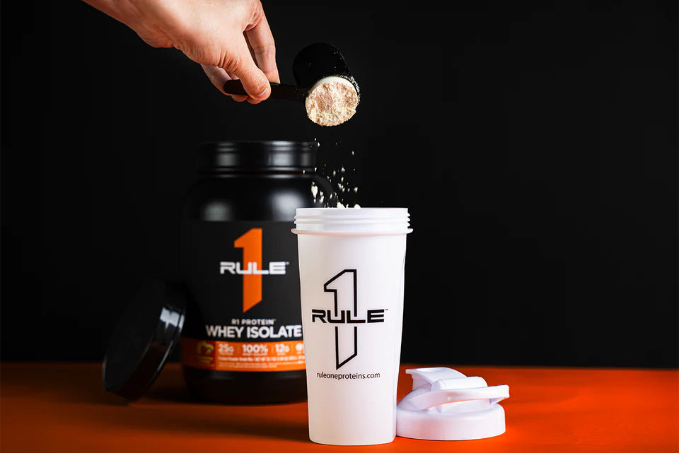Rule 1 R1 Protein Isolate 76 serv Milk Chocolate, Cookies & Crème, Vanilla Butter Cake, Chocolate Fudge, Strawberry Banana, 5lbs 2.28 Kgs