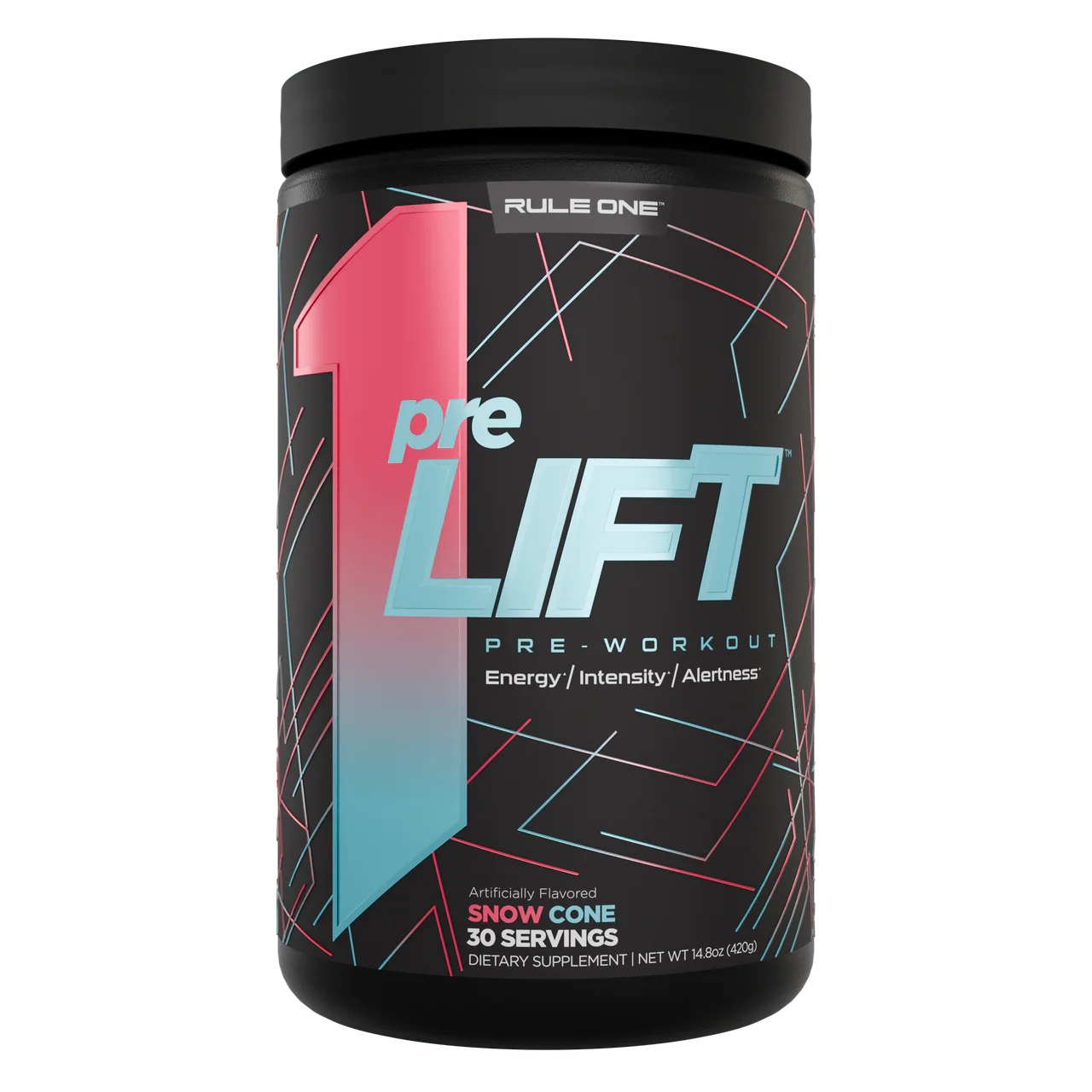 R1 PreLIFT 30srv Blue Raspberry, Orange Pineapple, Snow Cone, Fruit Punch, Mandarin Mango, Star Pop